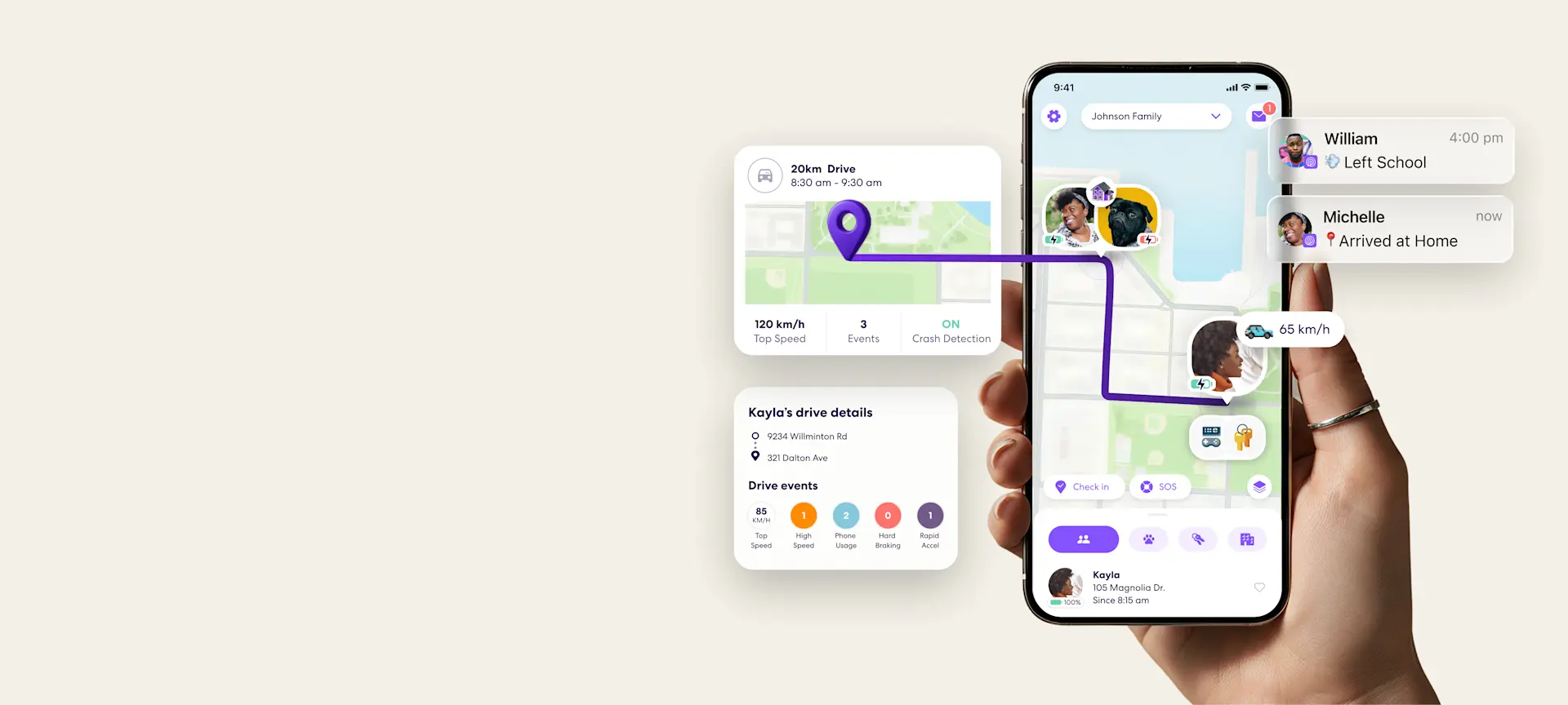 360mods Family Tracking App Interface